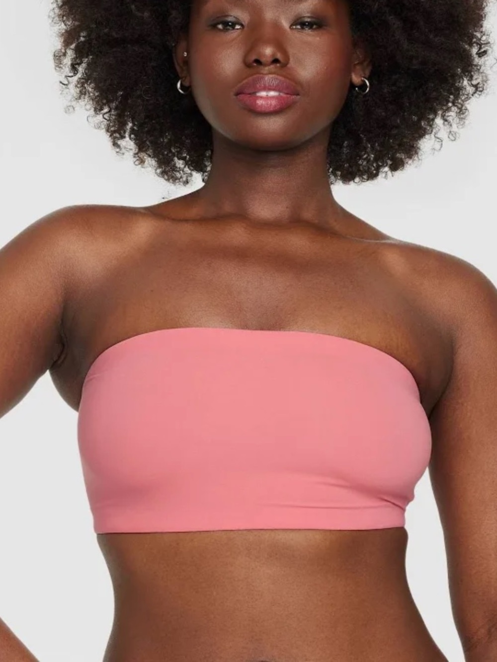 Auden Luxury Collection Unlined Bandeau Bra Bundle Coral Size Large L New NWT